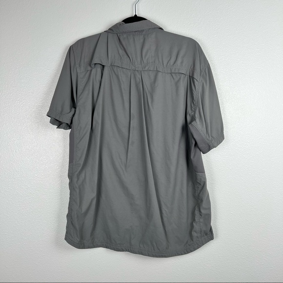REI Mens Short Sleeve Outdoor Nylon Button up‎ Gray Sz M - Picture 6 of 6